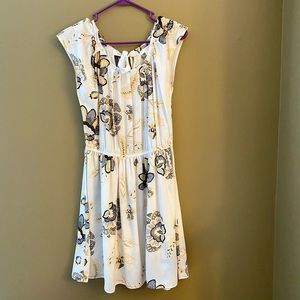 White floral dress